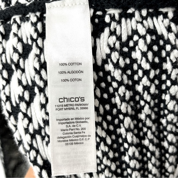 Chico’s Graphic Jacquard Harper Sweater-Coat - Picture 8 of 8